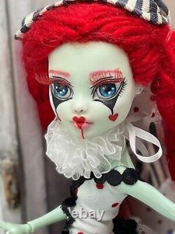 Monster High Ooak Custom Frankie Stein, Poupée Repaint Clown, 16 Échelle