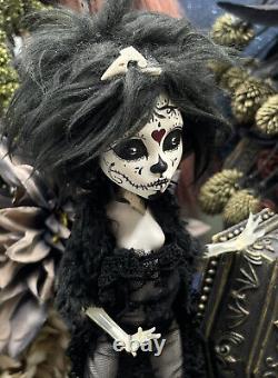 Monster High Ooak Repeint Doll Spectra Vondergeist, Crâne De Sucre, Jour Des Morts