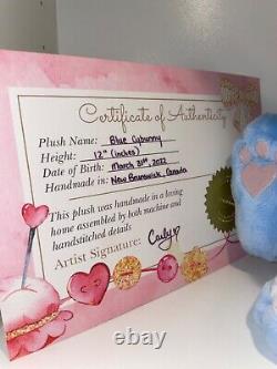 Neopets 12 Lapin Cybunny Bleu OOAK Peluche d'Artiste Fait Main par SweetStitchesPlushies