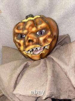 Ooak 30 Pumpkin Zombie Halloween Doll Artiste Fait À La Main Jon Mai 1997