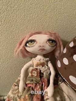 Ooak Artist Made Art Doll. Handmade Rag Doll Dernière Inscription Free P&p Spg Navire
