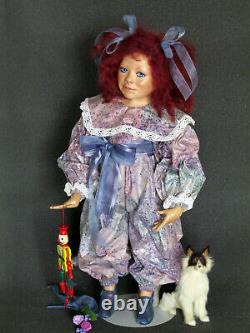 Ooak Artist Original Doll Linda De Cindy Koch. Wax-over-terracotta