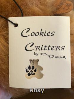 Ooak Artist Teddy Bear Mohair Plush Donna Nielsen Cookies Cristters Htf Rare USA