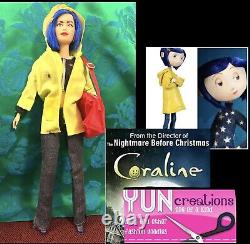 Ooak Coraline Barbie Doll Handmade Custom Collector Unique Fan Art Repaint
