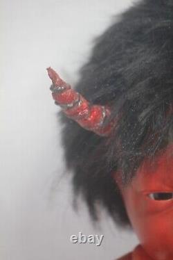 Ooak Creepy Goth Horror Artist 16 Doll Halloween Prop LIL Devilette Rouge