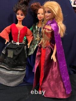 Ooak Hocus Pocus 2 Barbie Poupées Sanderson Soeurs Custom Unique Art Fait À La Main