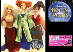 Ooak Hocus Pocus Barbie Poupées Set Custom Repaint Handmade Collector Art Witches