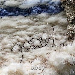 Ooak Mur Suspendu Fibre D'art Au Milieu Du Siècle Artiste Signé Textile Tapisserie Huge Vtg