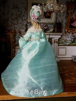 Ooak Porcelain Doll Artiste Par Costume Sally Cutts Par Susan Sirkis # 2 Moulé Cheveux