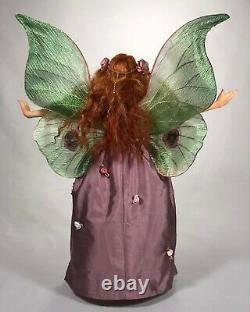 Ooak Possible Fairy Art Doll Red Headed Handmade Silk Wings Soft Body