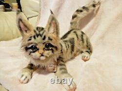 Ooak Réaliste Maine Coon Kitten Cat Artist Handmade Peluche Jouet Posable Flambant Neuf