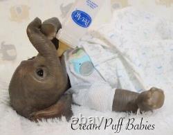 Ooak Reborn Baby Elephant Doll Babette Par Melissa Mccrory Dumbo Reborn Dolls
