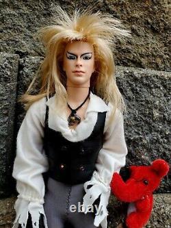 Ooak Repeint Ken Barbie Roi Jareth Labyrinthe David Bowie Poupée Par Chasteté