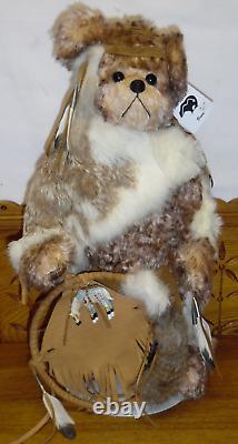 Ours Free Spirit de Pat Lyons Indian Jointed Teddy Bear Painted Pony - OOAK