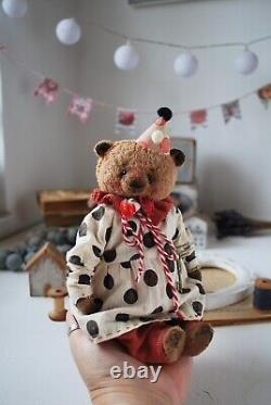 Ours en peluche artiste de style vintage Jouet Leurs amis Fait main OOAK Panda articulé