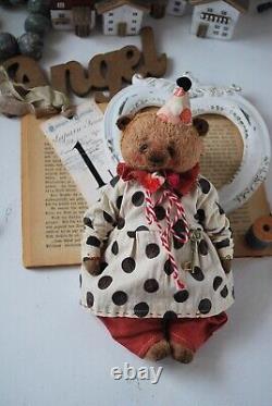 Ours en peluche artiste de style vintage Jouet Leurs amis Fait main OOAK Panda articulé