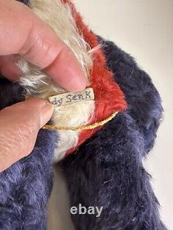 Ours en peluche en mohair anglais Vtg 99 de l'artiste Judy Senk avec articulations pondérées et yeux en verre