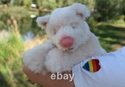 Ours en peluche réaliste, jouet artisanal de collection, jouet d'art, ours polaire, ours blanc