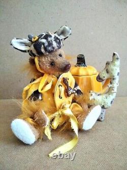 Ourson girafe avec le jouet Teddy OOAK par Voitenko Ukraine