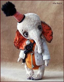 Par Alla Bears Artiste Old Antique Vintage Elephant Poupée D'art Halloween Toy Décor