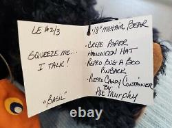 Pat Murphy Artist 18 Mohair Bear Basil Le 2/3 Avec Conteneur De Candy, Nouveau Avec Tags