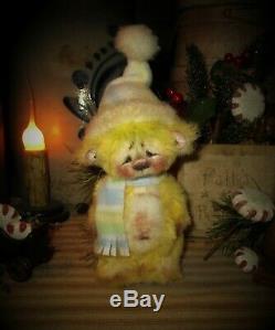 Patti Ratties 5 Mini Teddy Bear Cub Ooak Doll Cadeau Artiste Sikes