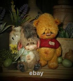Patti’s Ratties 6 Ourson Teddy Bear Printemps Ooak Gift Doll Artist Sikes