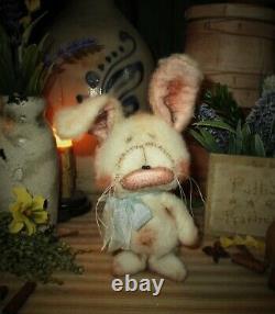 Patti's Ratties 7 Bunny Rabbit Spring Cottontail Ooak Doll Bear Artist Sikes