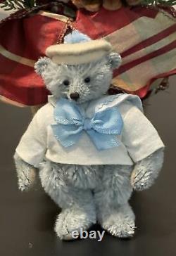 Paula Strethill Smith 5 Blue Sailor Bear Shultz Personnages Mohair Artist Bear