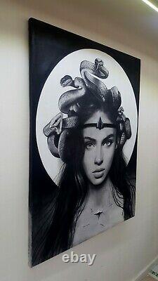 Peinture Hyper Réaliste Par Yosvany Arango Charcoal Sur Toile Cuban Art Medusa
