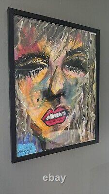 Peinture abstraite acrylique d'art original signée par l'artiste Décoration murale OOAK 14x18