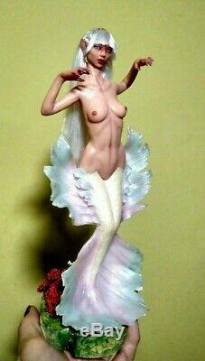 Poisson Beta Unique Fantôme Geisha Sirène Fée Miniature Ooak Fantaisie Sculpture