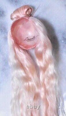 Popovy Sisters Bjd Msd Anastasia Fashion Doll Wig Ooak Artist Made Pink Bun