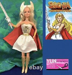 Poupée Barbie Ooak en tant que She-Ra, Repaint personnalisé à la main, Collection de fantasy, Fanart fait à la main