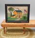 Poupée Artisanale Miniature Peggy Mccarty Shaker House En Peinture Ooak 1:12