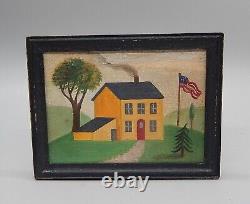 Poupée artisanale miniature Peggy McCarty Shaker House en peinture OOAK 1:12