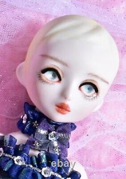 Poupée d'art en biscuit OOAK de l'artiste BJD avec perruque Lolita Baby Mignonette Qeromalion Japon 18cm
