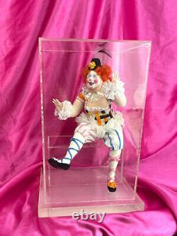 Poupée d'artiste NIADA OOAK Robert McKinley en pâte à papier Can Can Dancer Clown TRÈS RARE