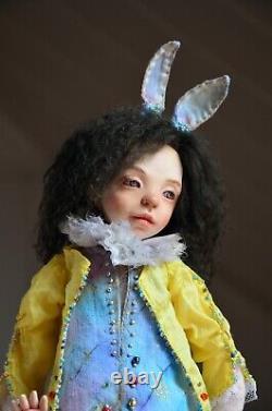 Poupée d'artiste OOAK Poupée lapin princesse Poupées d'art Artisanat de poupée faite à la main