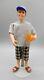 Poupée De Frat Boy Sculptée à La Main Ooak Darla Knox Artisan Dollhouse Miniature 1:12