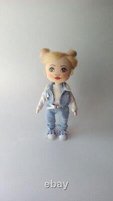 Poupée de chiffon, poupée fait main, poupée unique, poupée décorative en textile, collection de poupées d'art