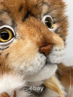 Poupée en peluche articulée Amaeus Tigre Fait Main OOAK Yeux en Verre par l'Artiste Lastenka 9