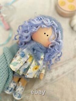 Poupée intérieure faite à la main, poupée OOAK, poupée décorative en textile, collection de poupées d'art
