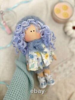 Poupée intérieure faite à la main, poupée OOAK, poupée décorative en textile, collection de poupées d'art