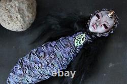 Poupée sirène faite à la main Ooak Art Dolls Sculpture Original Couture Fantasy Gothic