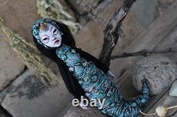 Poupée sirène faite à la main - Sculpture de poupées d'art Ooak - Création originale de mode fantastique gothique