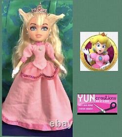Princesse Peach Doll Mario Bros. Handmade Collector Repaint Custom Art Bratz