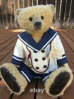 Rare Jane Humme Mohair Artiste Teddy Bears Hendrix Sailor Navy Vintage Ooak 19