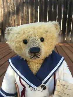 Rare Jane Humme Mohair Artiste Teddy Bears Hendrix Sailor Navy Vintage Ooak 19