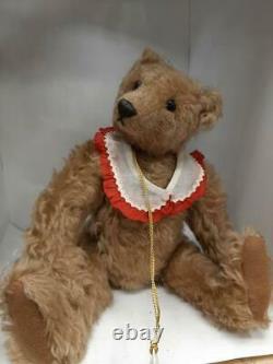 Rare Vintage 14 Mohair Teddy Bear Par L’artiste Carolyn Jacobsen, Tête De Nodder